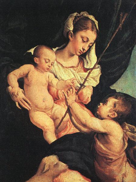 BASSANO, Jacopo Madonna and Child with Saint John the Baptistn 76uy